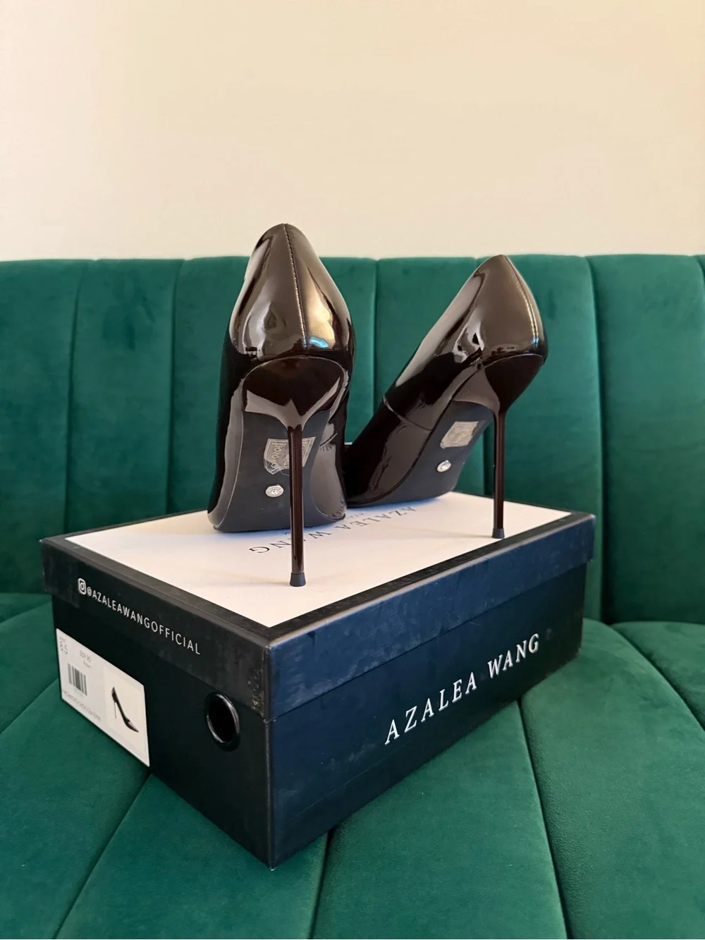 Azalea Wang Chocolate Patent Pumps